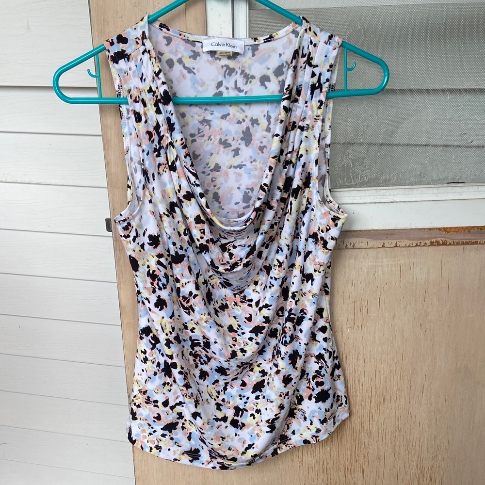 Calvin Klein Women's Floral Sleeveless Blouse
